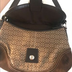 Coach purse, vintage brown C signature logo